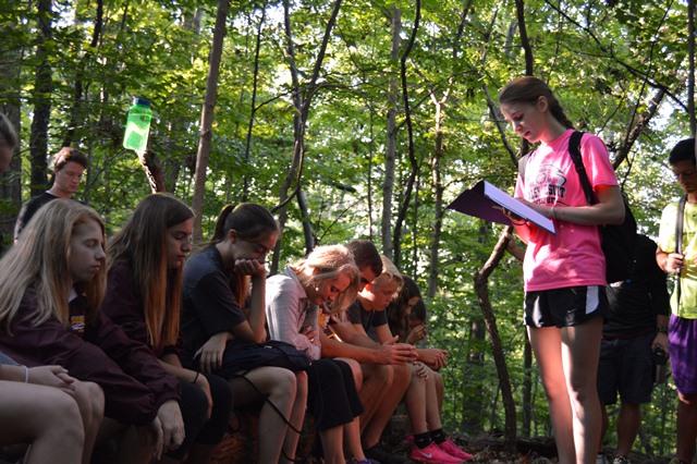 Senior Katie Doljac shares her reflection along the trail. 