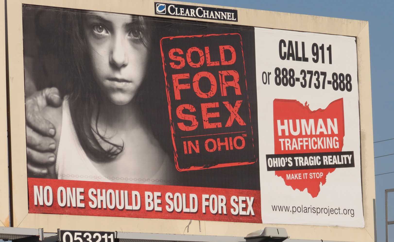 This billboard along an Ohio highway brings attention to this deplorable social injustice to passing motorists. 
