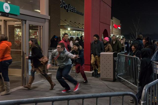 Shoppers race into stores on Black Friday to get the best deal possible. 