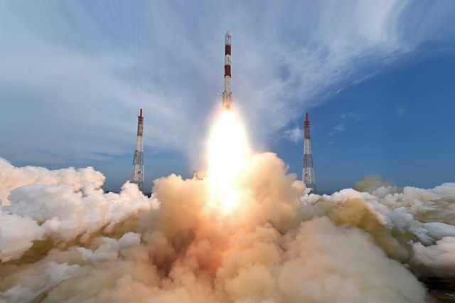 India races into space