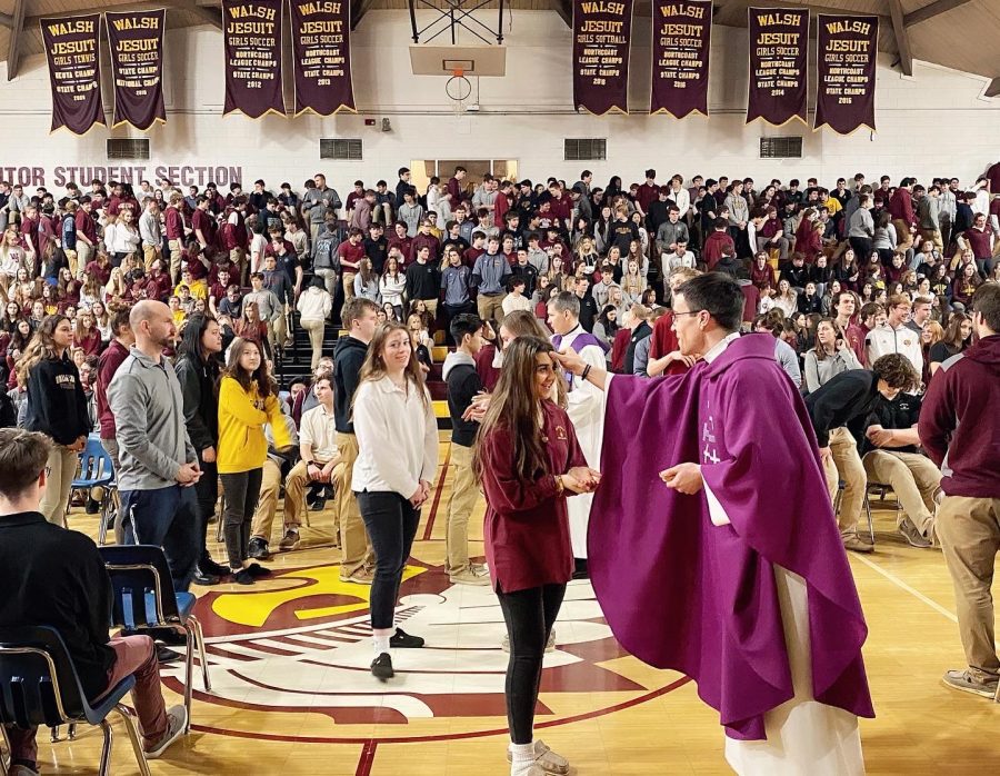 The assembly also included a school-wide liturgy and distribution of ashes to mark the beginning  of the Lenten Season. 