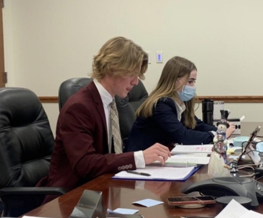 Jack and Grace hard at work at this year’s virtual Mock Trial district competition. 