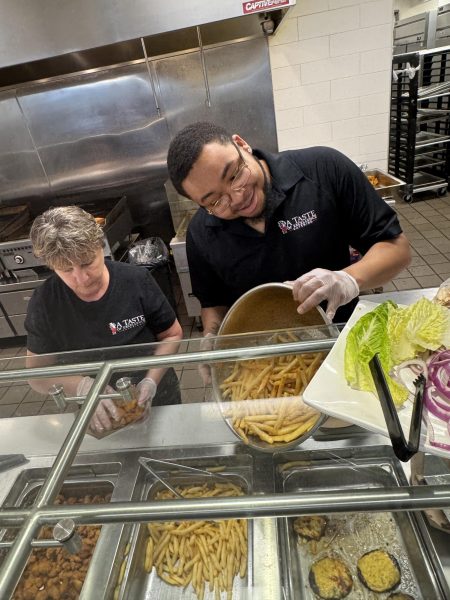 Who doesn't love fries? Mark replenishes this favorite side with a smile. 