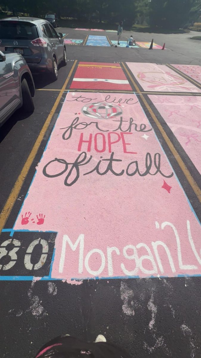 Inspired by Taylor Swift's "August," senior Morgan Gale took a fun and inspiring approach to painting her spot. 