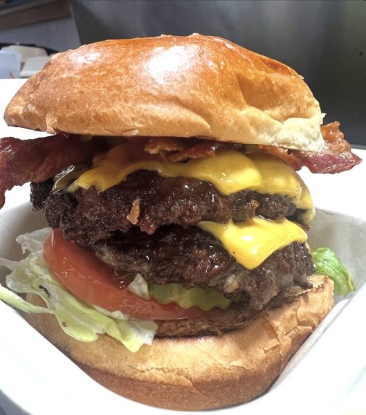 Retro Burger's double serves up a heaping helping of pure, carnivorous delight!